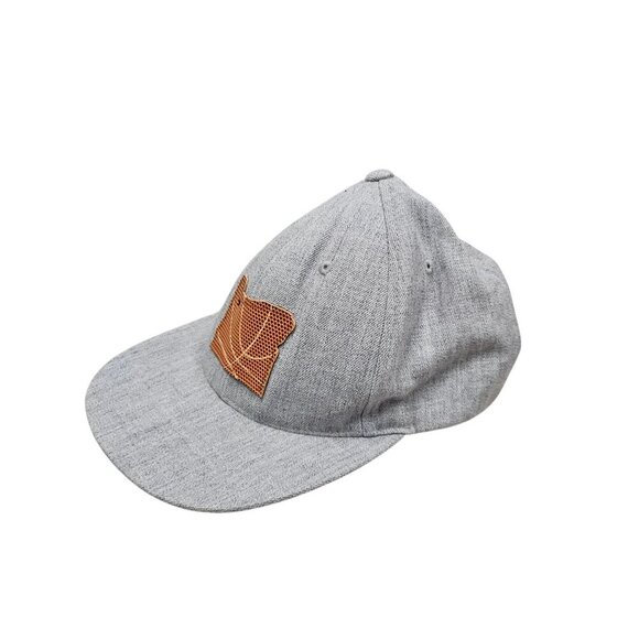 Oregon State Gray Baseball Cap ‎ Brown Basketball Embellished State Logo Patch - Picture 4 of 6